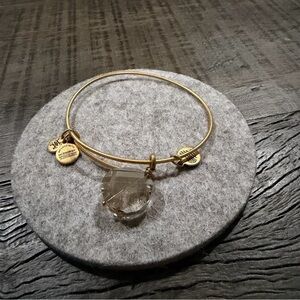 Alex and Ani Gold Charm Crystal Bangle Bracelet
